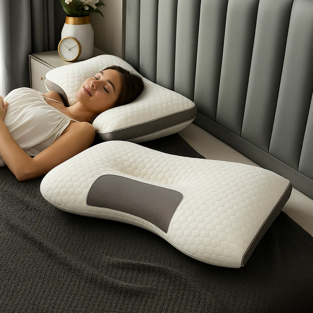 🔥 OFERTA IMPERDIBLE — ¡LLEVA 4 Y PAGA SOLO 1! 🛌 Almohadas Cervicales Ortopédicas Lavables ⚡ La Almohada Viral que Está Transformando el Descanso en Colombia