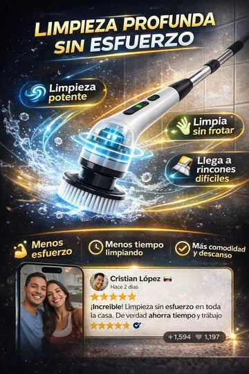 🚨 ¡OFERTA IMPERDIBLE! Cepillo Eléctrico 9 en 1 – Limpieza Profunda SIN Esfuerzo y en Minutos