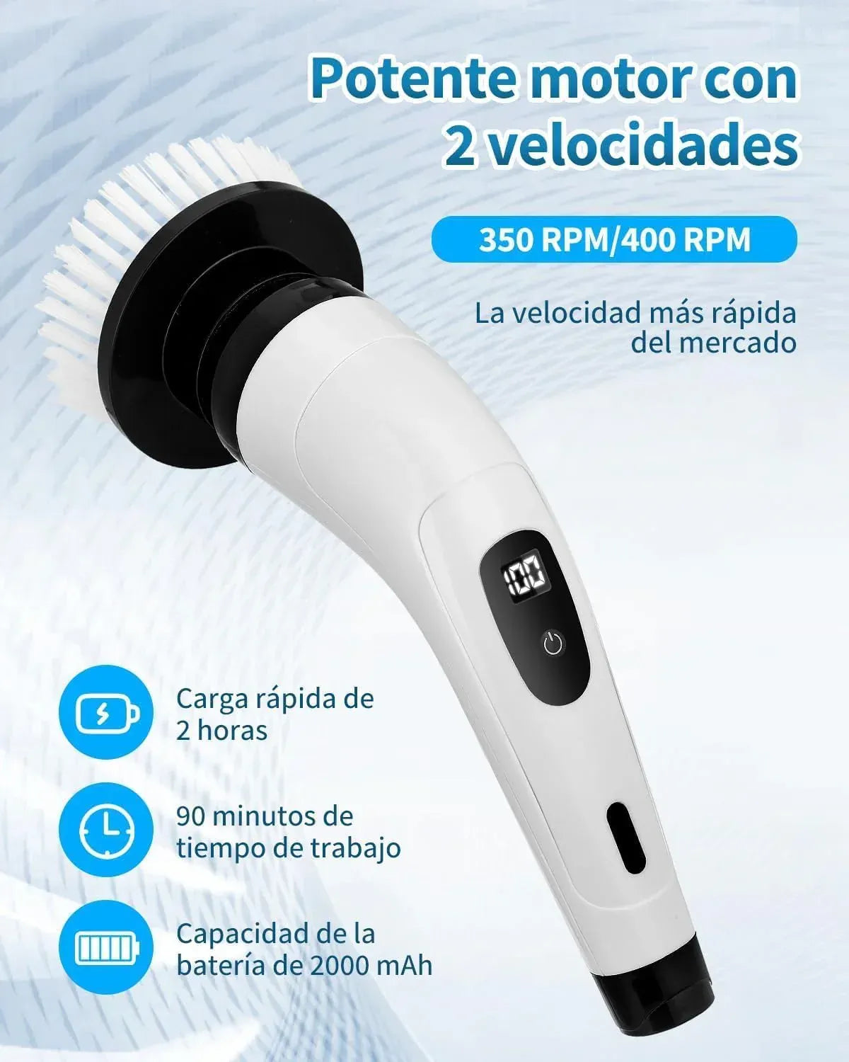 🚨 ¡OFERTA IMPERDIBLE! Cepillo Eléctrico 9 en 1 – Limpieza Profunda SIN Esfuerzo y en Minutos