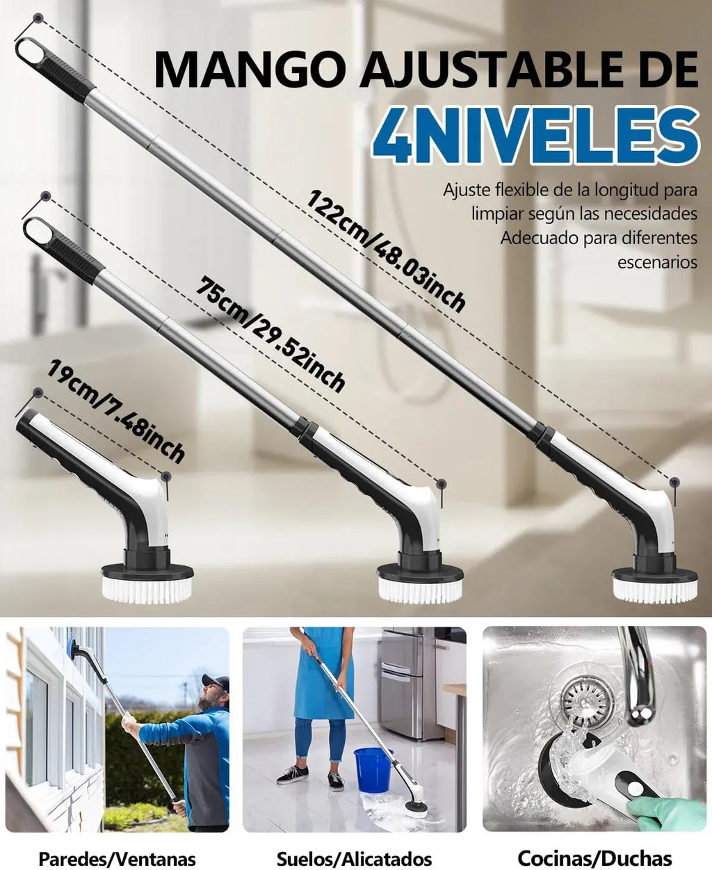 🚨 ¡OFERTA IMPERDIBLE! Cepillo Eléctrico 9 en 1 – Limpieza Profunda SIN Esfuerzo y en Minutos