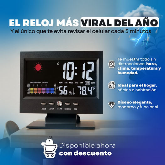 🔥 OFERTA IMPERDIBLE – Reloj Digital Meteorológico