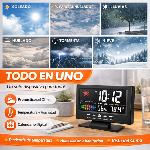 🔥 OFERTA IMPERDIBLE – Reloj Digital Meteorológico