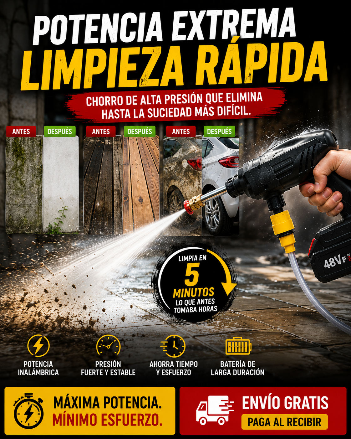 🚨 OFERTA LIMITADA 🚨⚡ POTENCIA EXTREMA PARA LIMPIEZA PROFUNDA 🔥 LA HIDROLAVADORA PORTÁTIL VIRAL EN COLOMBIA💸 PAGA AL RECIBIR