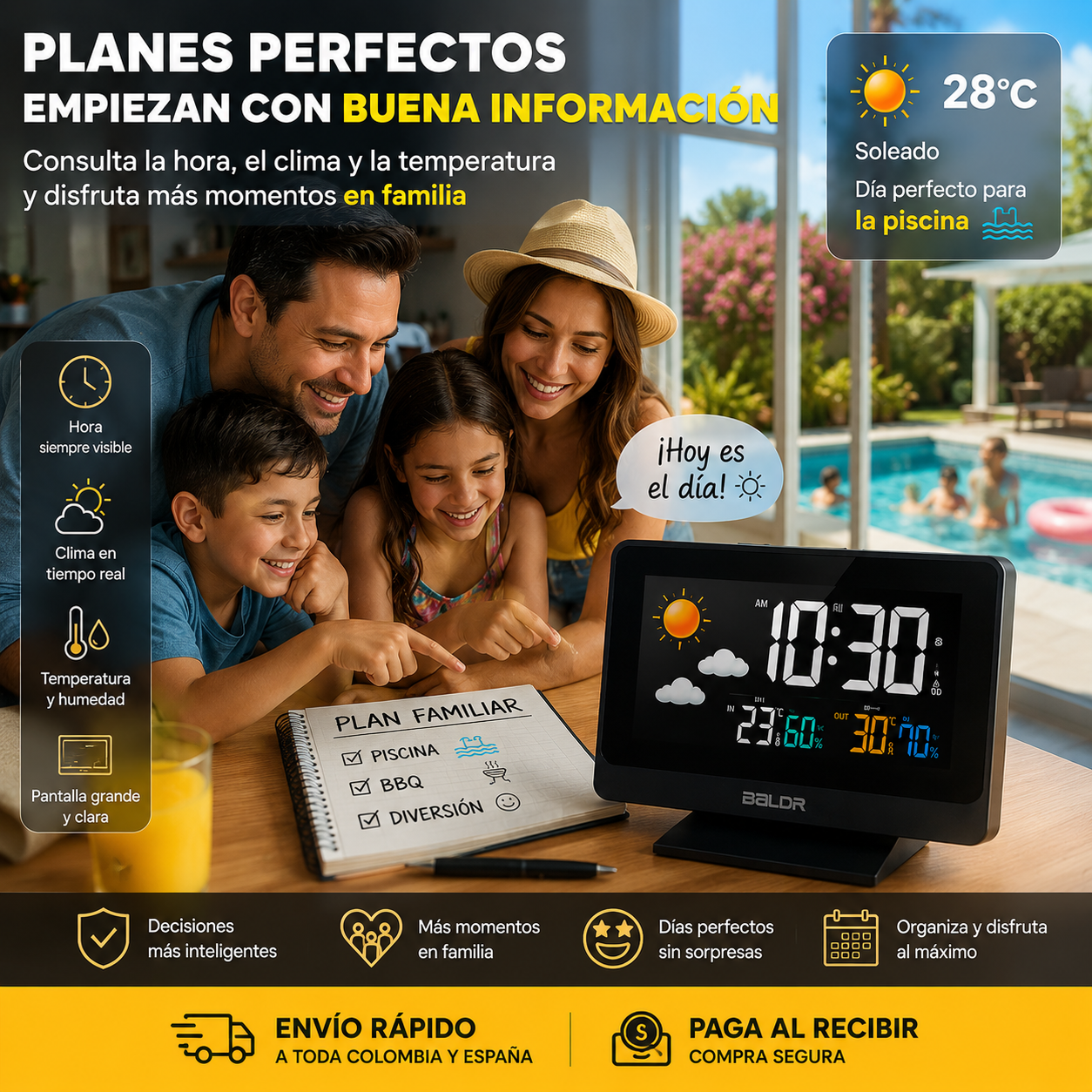 🔥 OFERTA IMPERDIBLE – Reloj Digital Meteorológico