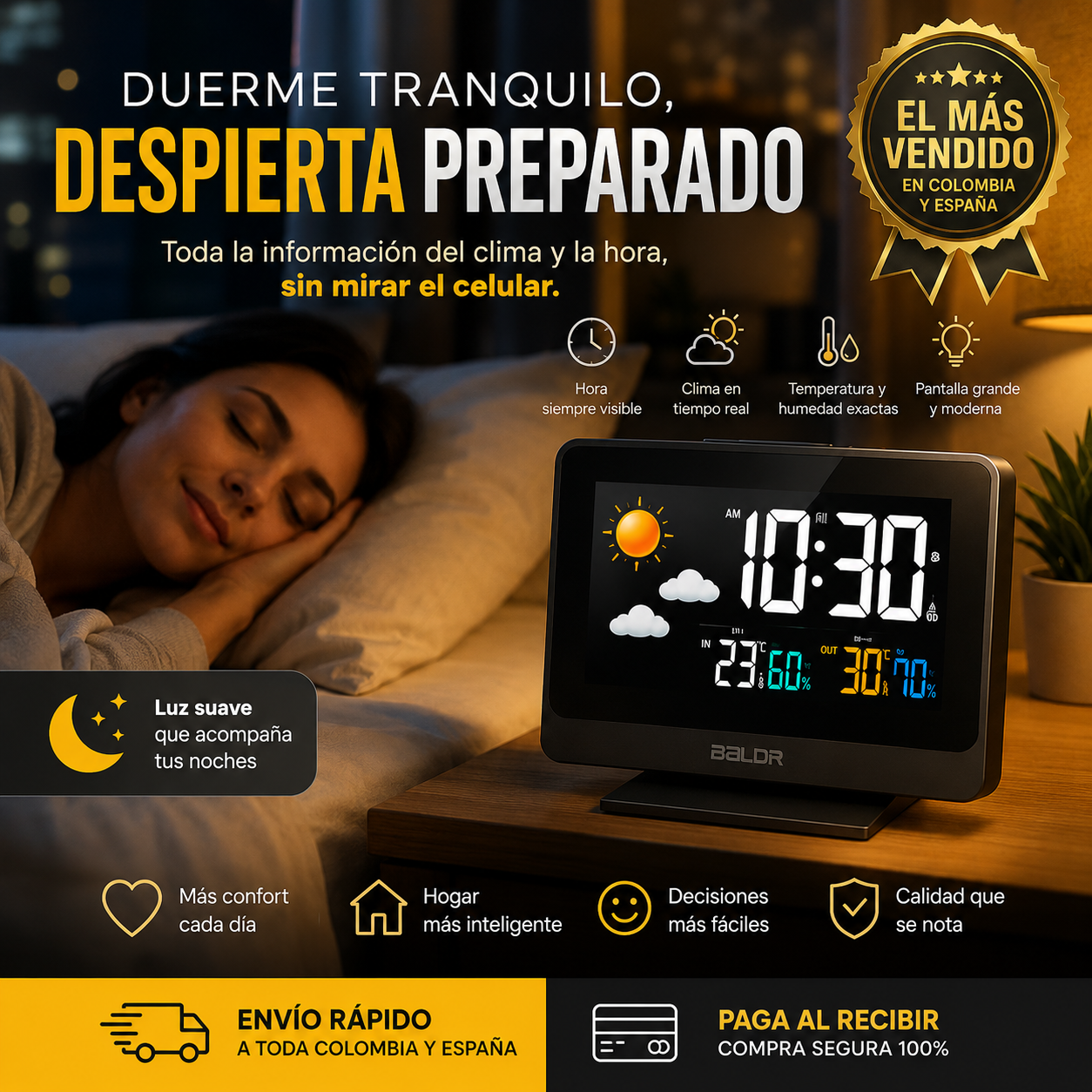 🔥 OFERTA IMPERDIBLE – Reloj Digital Meteorológico